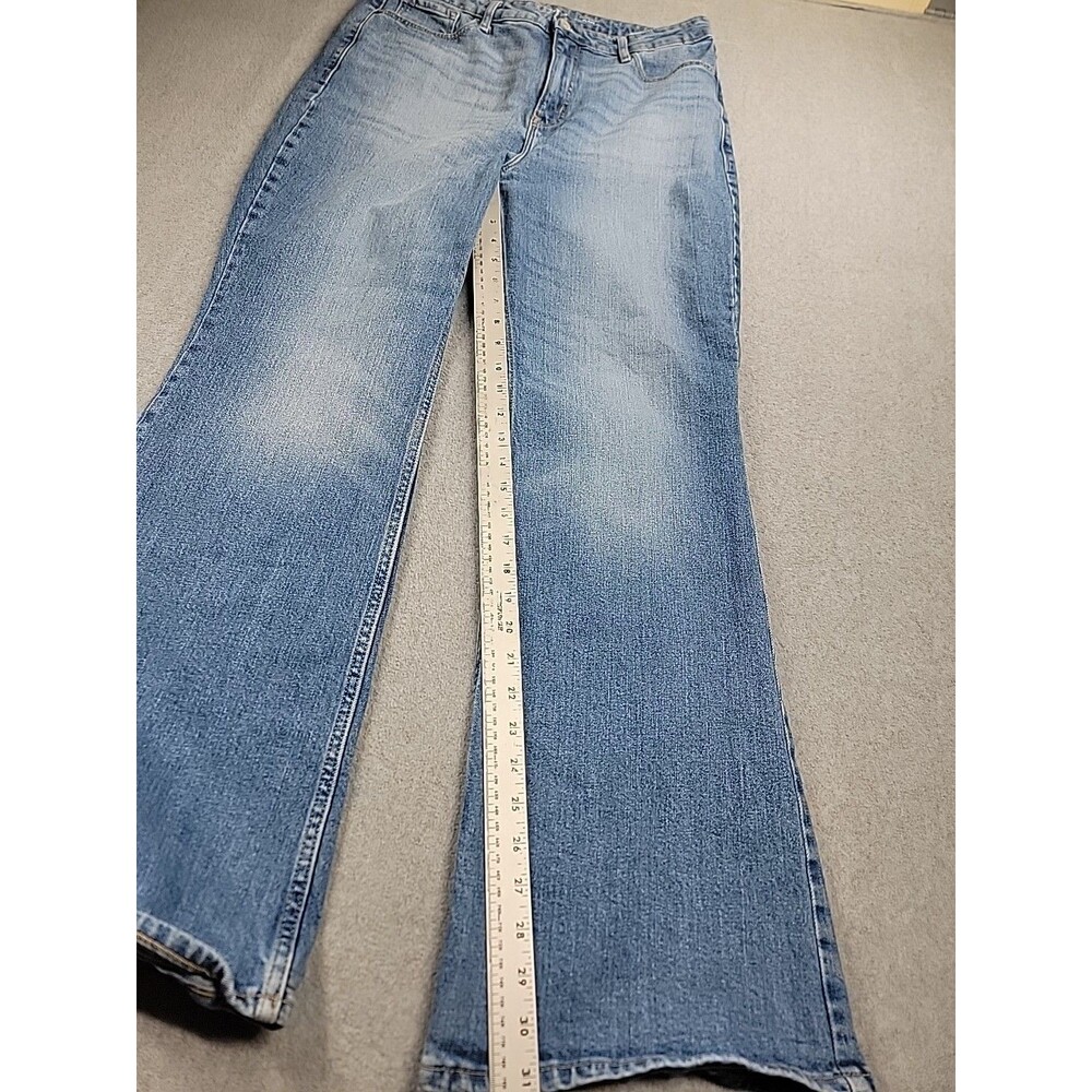 Old Navy Flare Jeans Womens‎ 12 33x31.5  Medium Blue Stretch High Rise Boho - Picture 2 of 13
